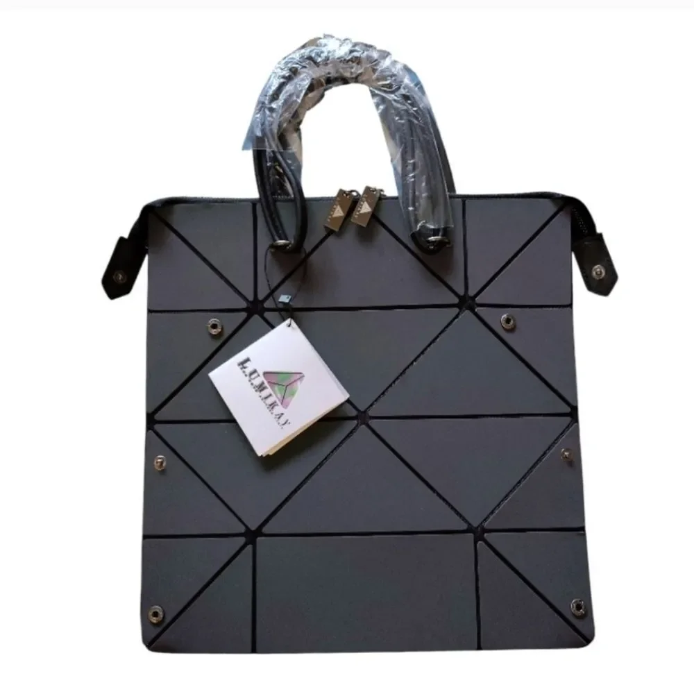 Lumikay Original Geo Holographic‎ Multicolor Satchel Purse Hand Bag NWT